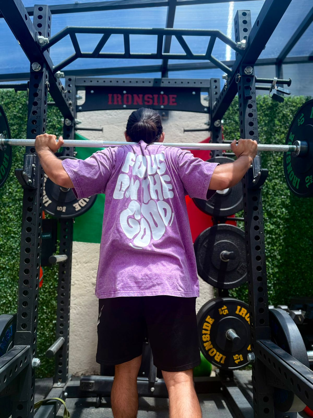 Playera PHASE1 "Focus On Good" LILA/BLANCO