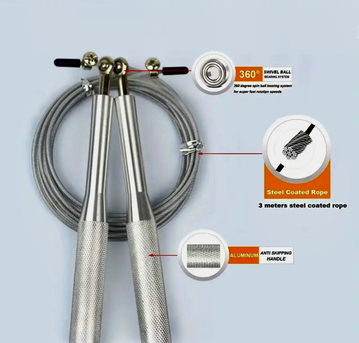 Speed Rope de Aleación de Aluminio.