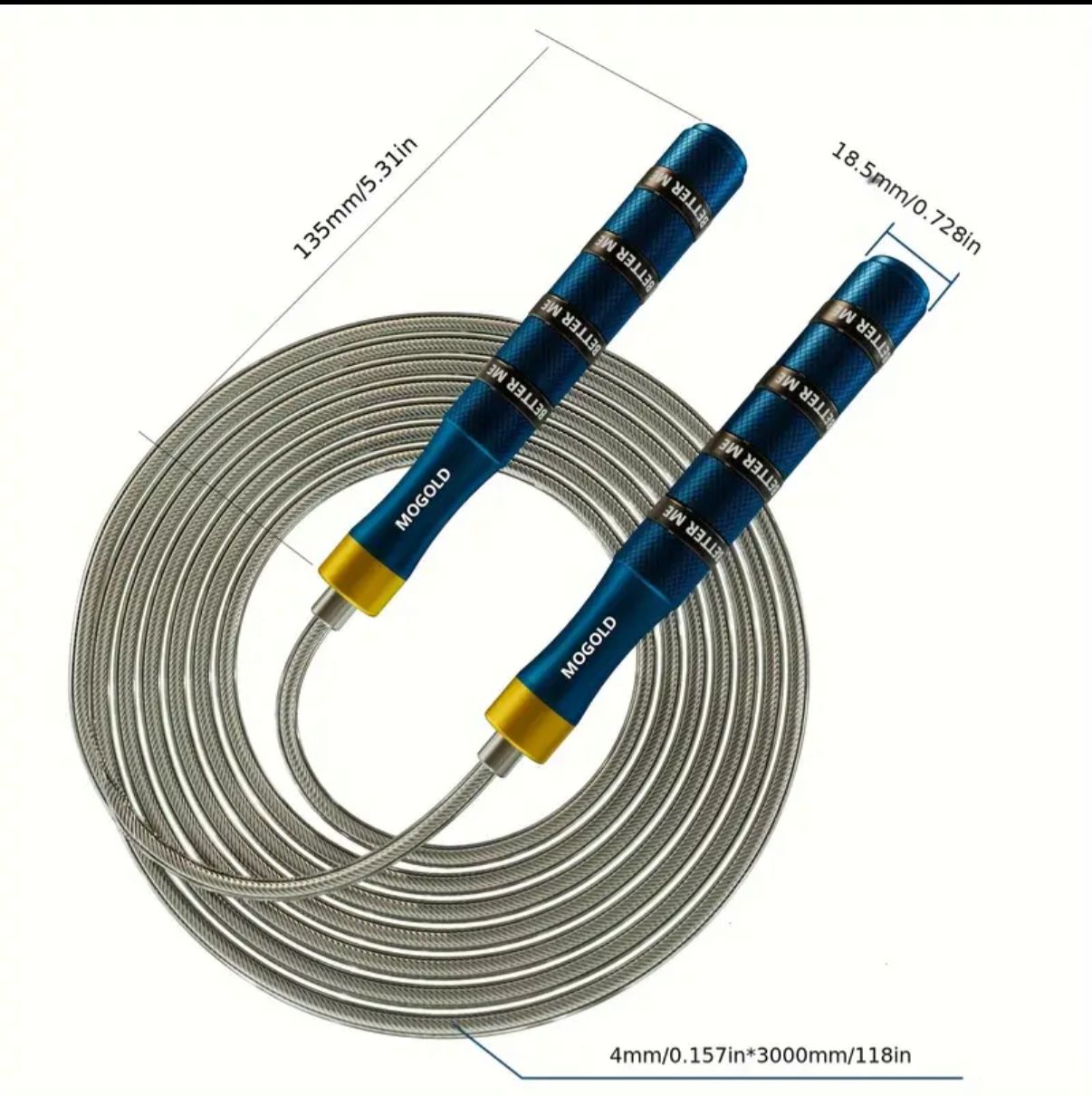 SPEED ROPE - Ajustable MOGOLD para adultos.
